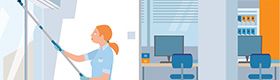Nettoyer en sécurité les locaux du tertiaire et chez les particuliers