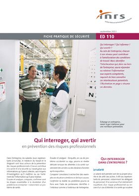 Qui interroger, qui avertir en prévention des risques professionnels