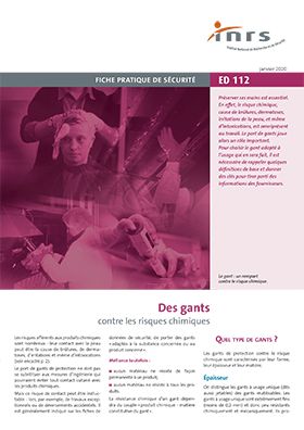 Des gants contre les risques chimiques