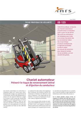 Chariot automoteur : prévenir le risque de renversement latéral et d\'éjection du conducteur