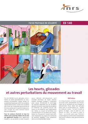 Les heurts, glissades et autres perturbations du mouvement au travail