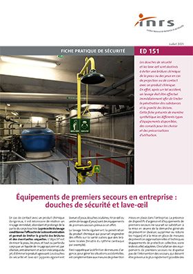 Equipements de premiers secours en entreprise : douches de sécurité et lave-oeil