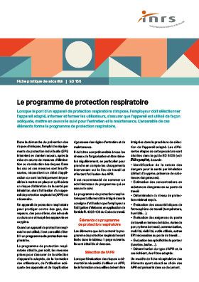 Le programme de protection respiratoire