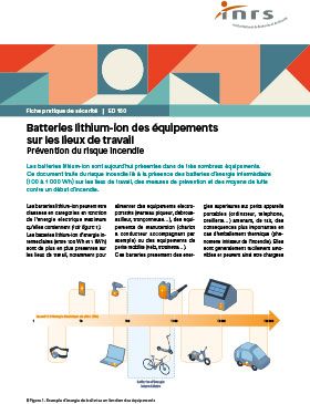 Batteries lithium-ion d\'énergie intermédiaire - Prévention du risque incendie