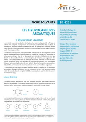 Les hydrocarbures aromatiques
