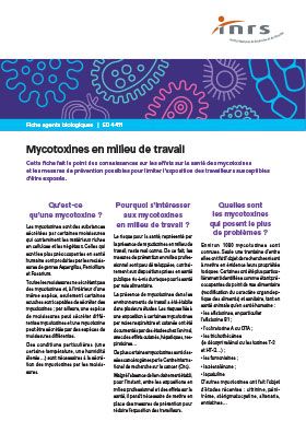 Mycotoxines en milieu de travail