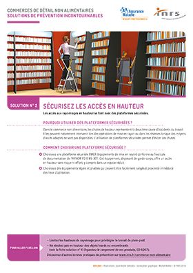 Commerces de détail non alimentaires. Sécurisez les accès en hauteur