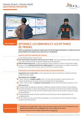 Optimisez les horaires et les rythmes de travail