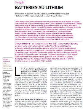 Hygiène et sécurité du travail, revue trimestrielle scientifique de l\'INRS