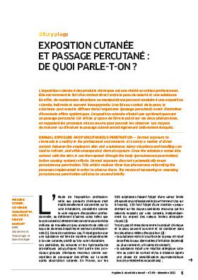 Hygiène et sécurité du travail, revue trimestrielle scientifique de l\'INRS