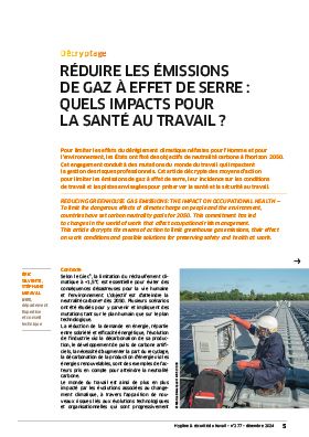Hygiène et sécurité du travail, revue trimestrielle scientifique de l\'INRS