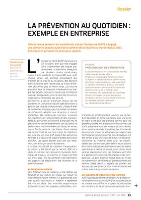 Hygiène et sécurité du travail, revue trimestrielle scientifique de l\'INRS