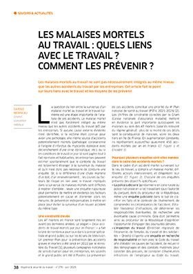 Hygiène et sécurité du travail, revue trimestrielle scientifique de l\'INRS