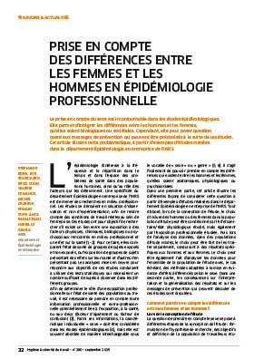 Hygiène et sécurité du travail, revue trimestrielle scientifique de l\'INRS