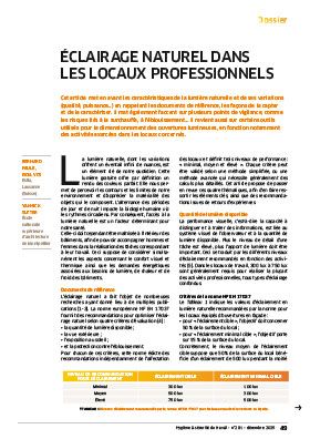 Hygiène et sécurité du travail, revue trimestrielle scientifique de l\'INRS