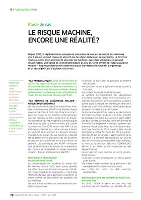 Hygiène et sécurité du travail, revue trimestrielle scientifique de l\'INRS
