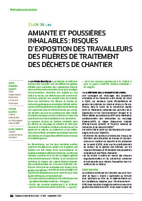 Hygiène et sécurité du travail, revue trimestrielle scientifique de l\'INRS