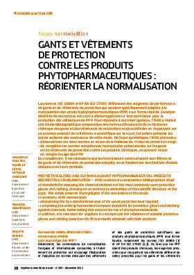 Hygiène et sécurité du travail, revue trimestrielle scientifique de l\'INRS