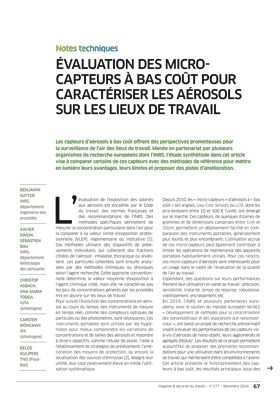 Hygiène et sécurité du travail, revue trimestrielle scientifique de l\'INRS