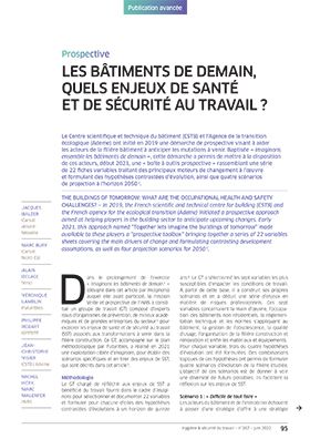 Hygiène et sécurité du travail, revue trimestrielle scientifique de l\'INRS