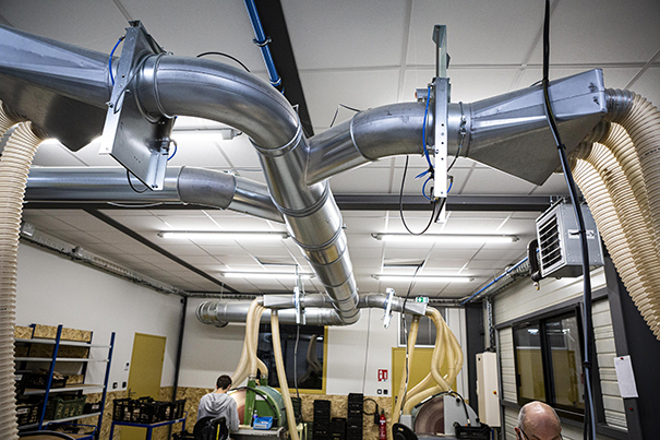 Système de ventilation dans un atelier Système de ventilation dans un atelier